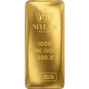 Nellava Bullion Gold Bar 100g