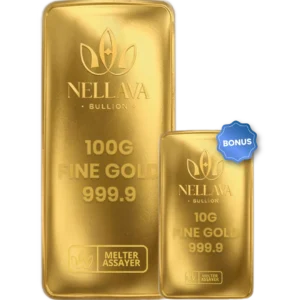 Bundling Nellava Bullion Gold Bar 100g + 10g Gold
