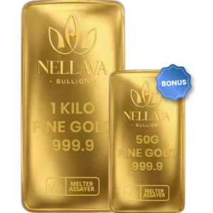 Bundling Nellava Bullion Gold 1 Kg + 50g Gold Bar