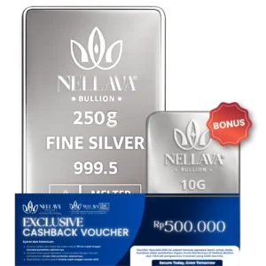 Bundling Nellava Bullion Silver Bar 250g + 10g Silver + 500Rb Instant Cashback