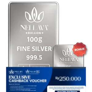 Bundling Nellava Bullion Silver Bar 100g + 5g Silver + 250Rb Instant Cashback