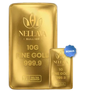 Bundling Nellava Bullion Gold Bar 10g + 1g Gold